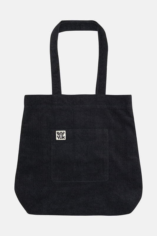 Felix - Corduroy Tote Bag in Black