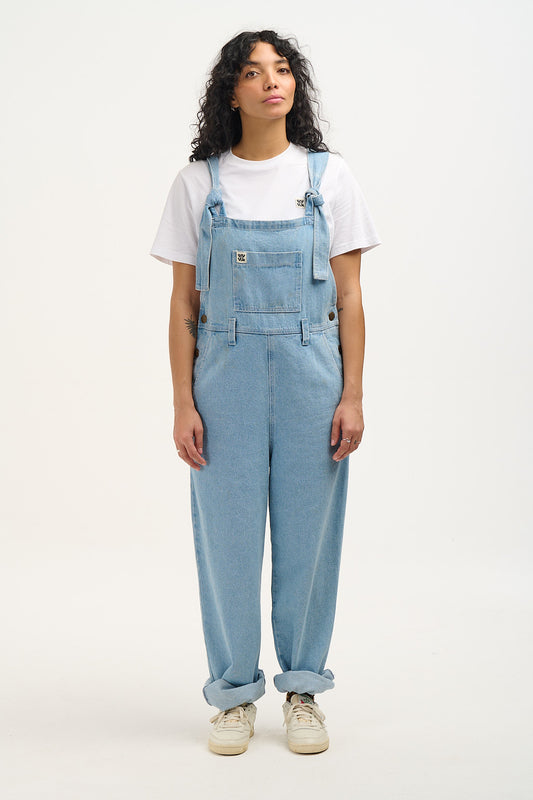 Easton Dungaree: ORGANIC DENIM - Light Wash Blue