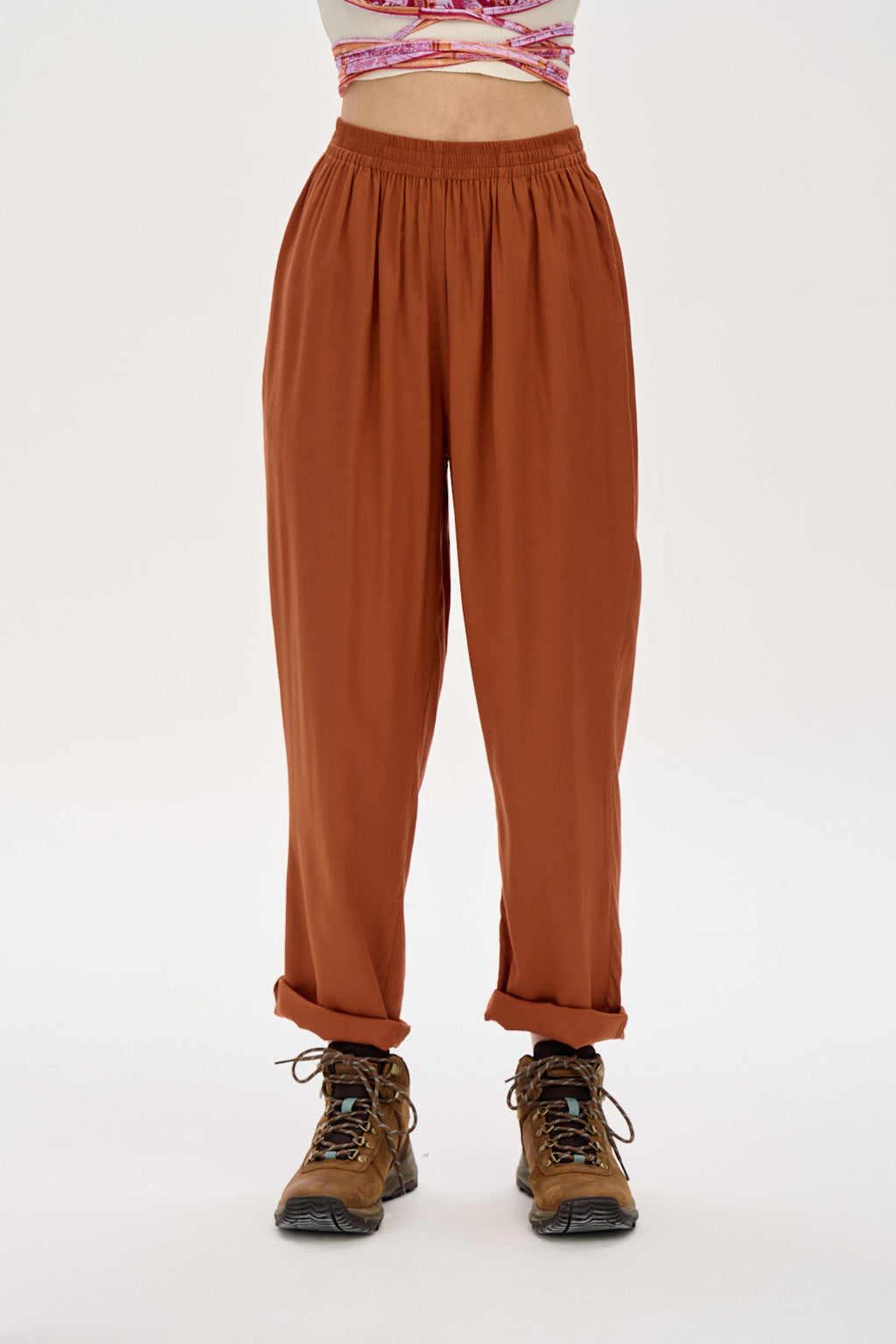 Billie Trousers - Mid Rise - Elasticated Waist – Lucy & Yak
