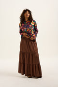 Brie Maxi Skirt: TENCEL™ Lyocell - Oak Brown
