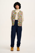 Emery - Reversible Quilted Gilet in Elsinore Floral Print