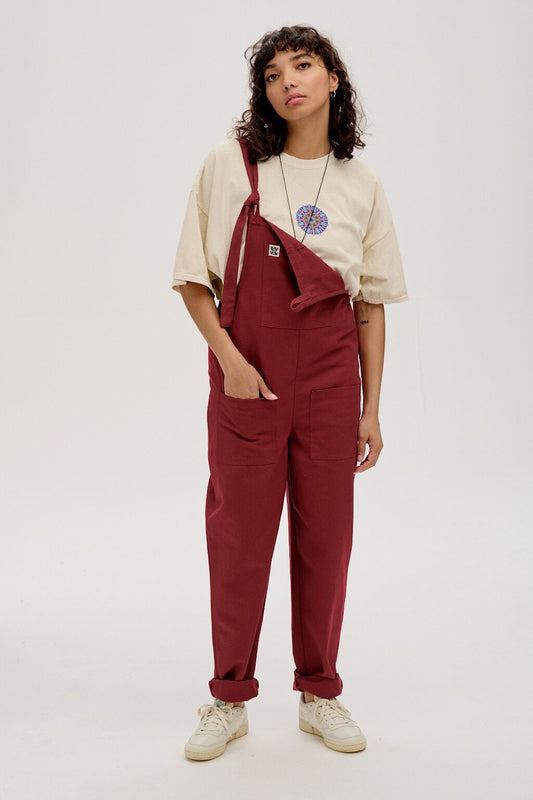 Original - Cotton Dungaree in Maroon