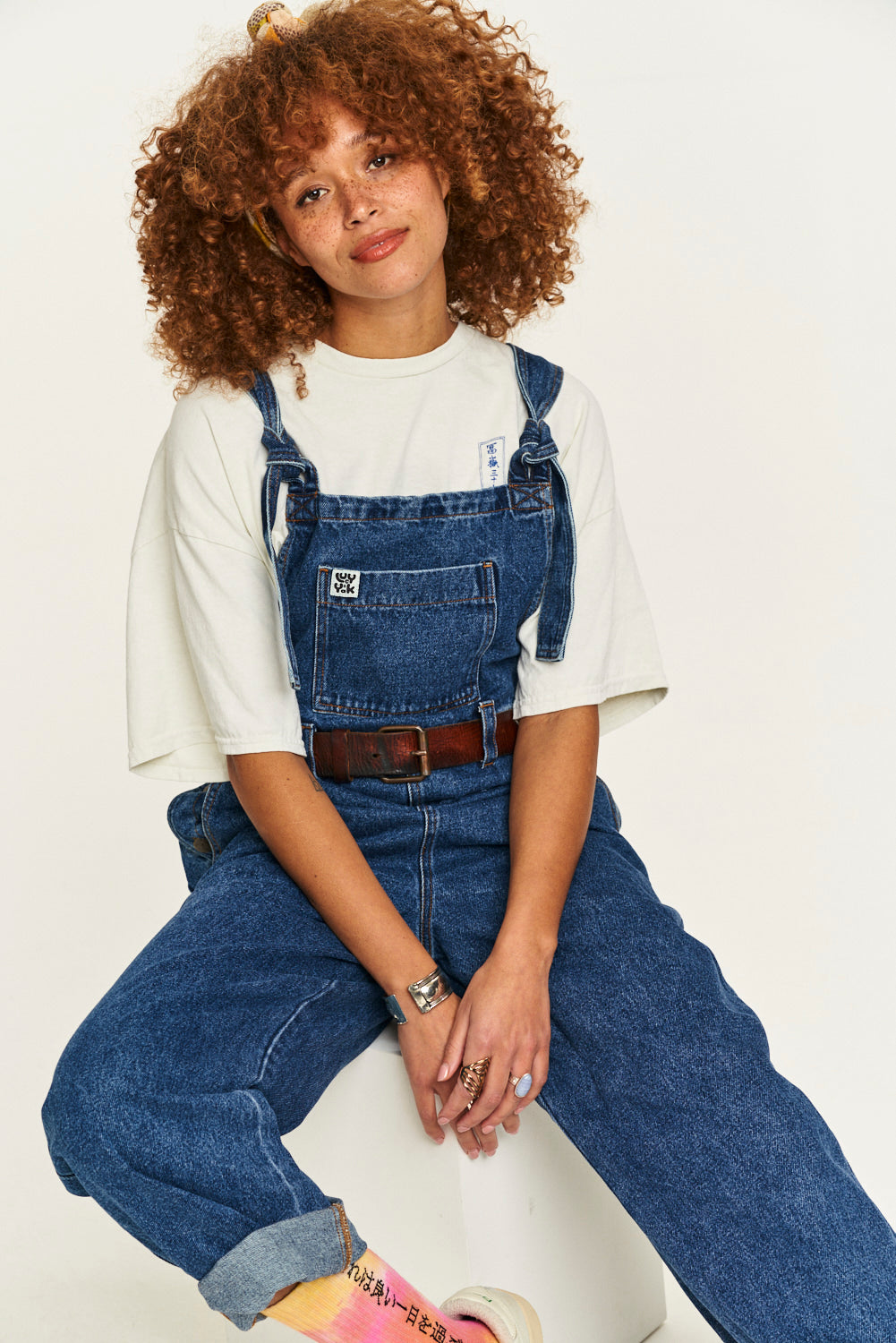Women's Cotton Dungaree, Navy Blue Overall by MOUSQUETON GLAZY