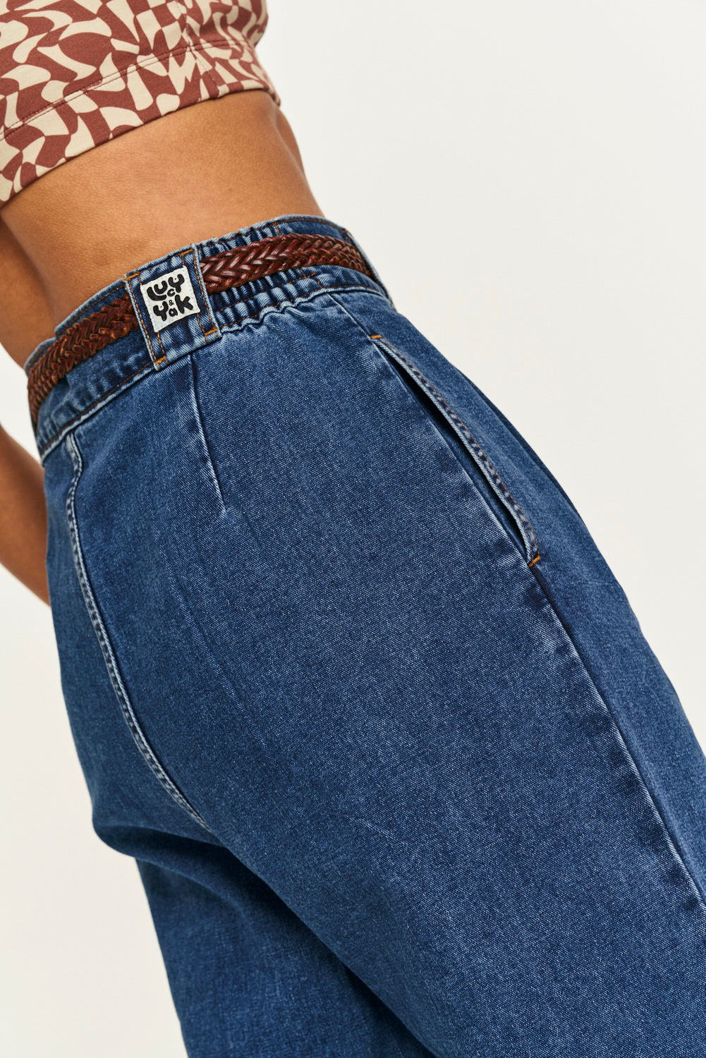 Addison Tapered Jeans: ORGANIC DENIM - Mid Wash Blue – Lucy & Yak