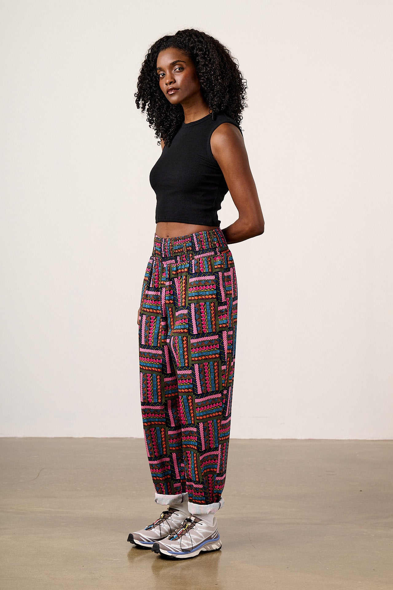 Alexa - Cotton Trousers in Artisan Patchwork Print