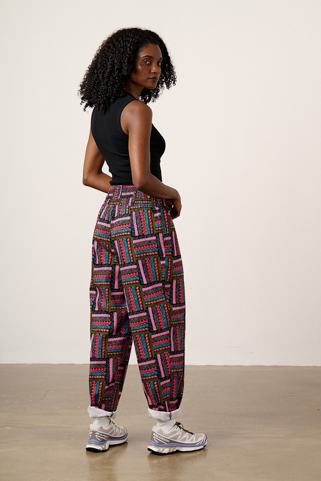 Alexa - Cotton Trousers in Artisan Patchwork Print