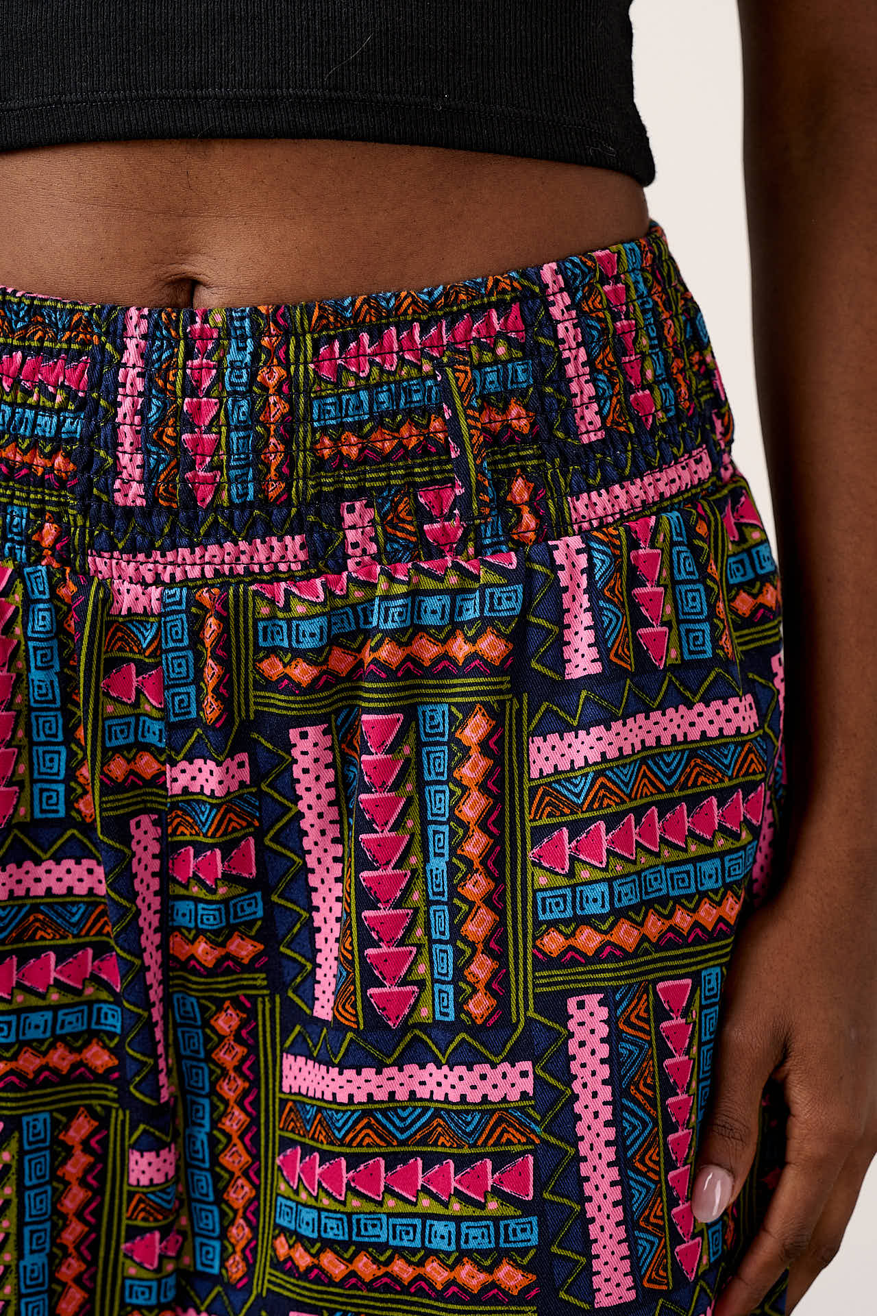 Alexa - Cotton Trousers in Artisan Patchwork Print