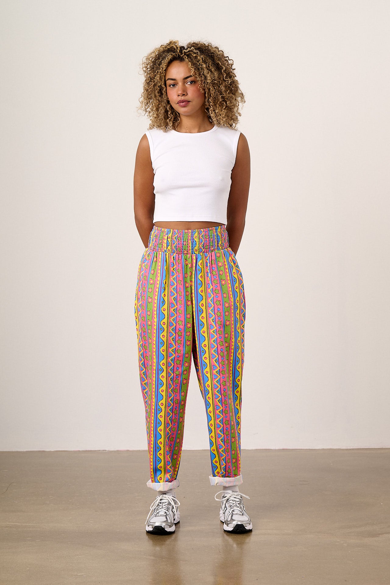 Alexa - Cotton Trousers in Groovy Stripe – Lucy & Yak