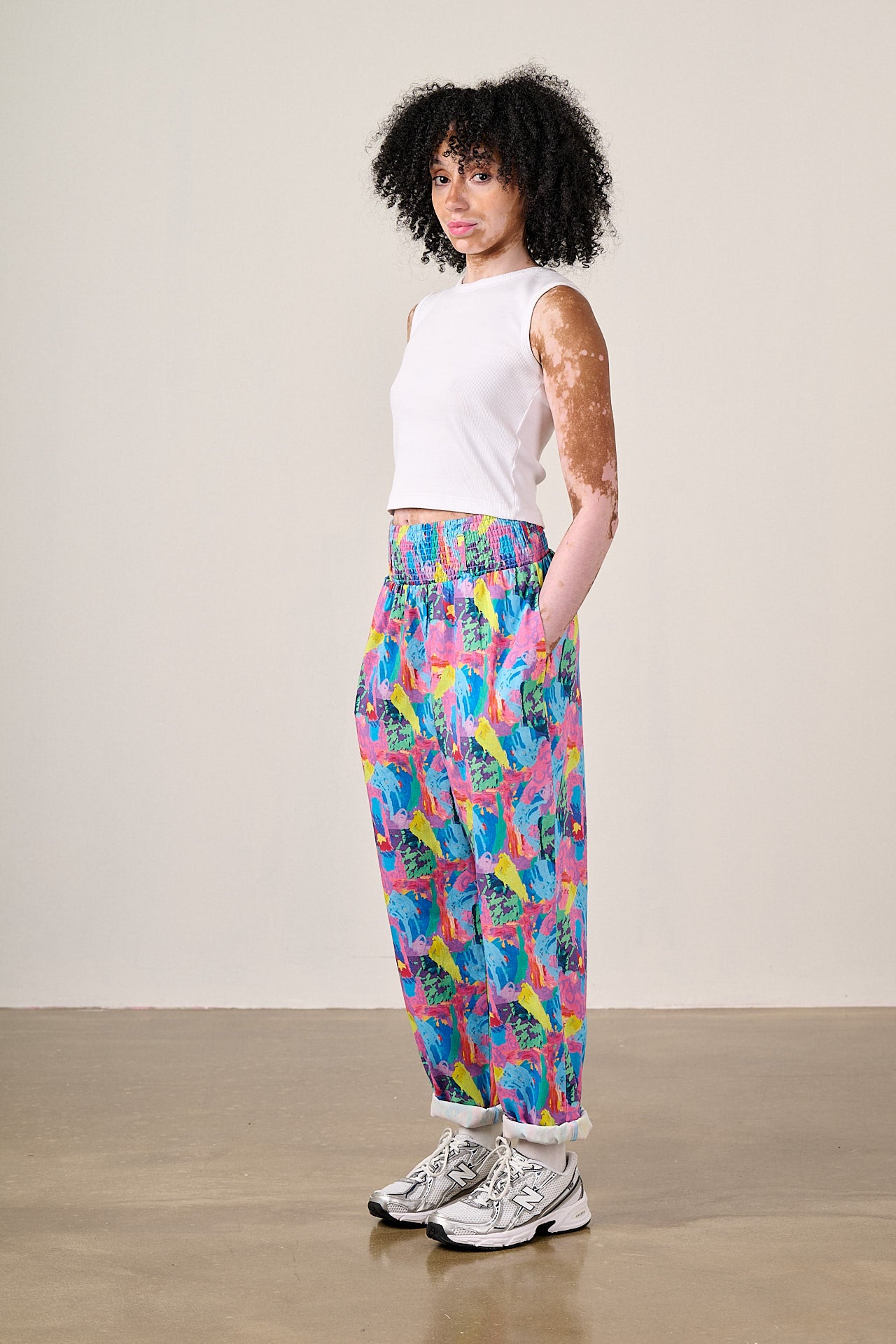 L.E Alexa - Cotton Trousers in Arthouse & Yak – Lucy & Yak
