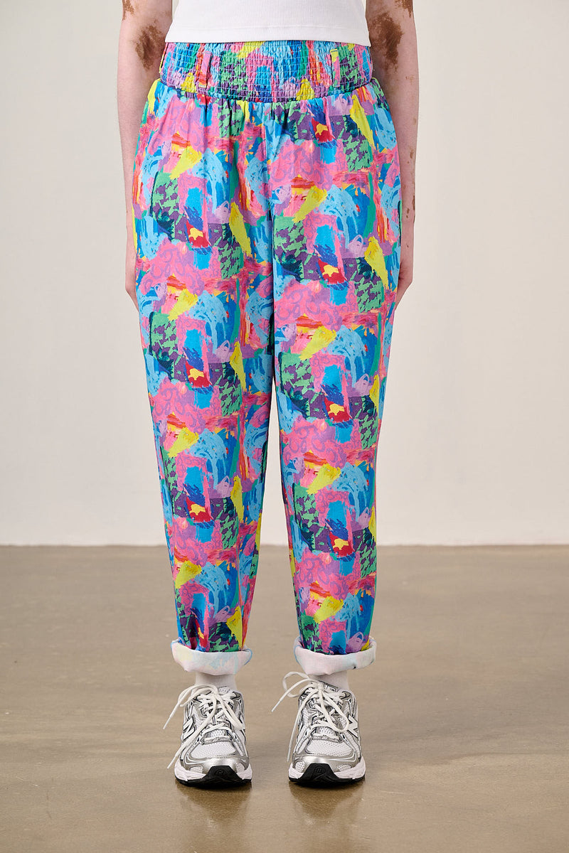 L.E Alexa - Cotton Trousers in Arthouse & Yak