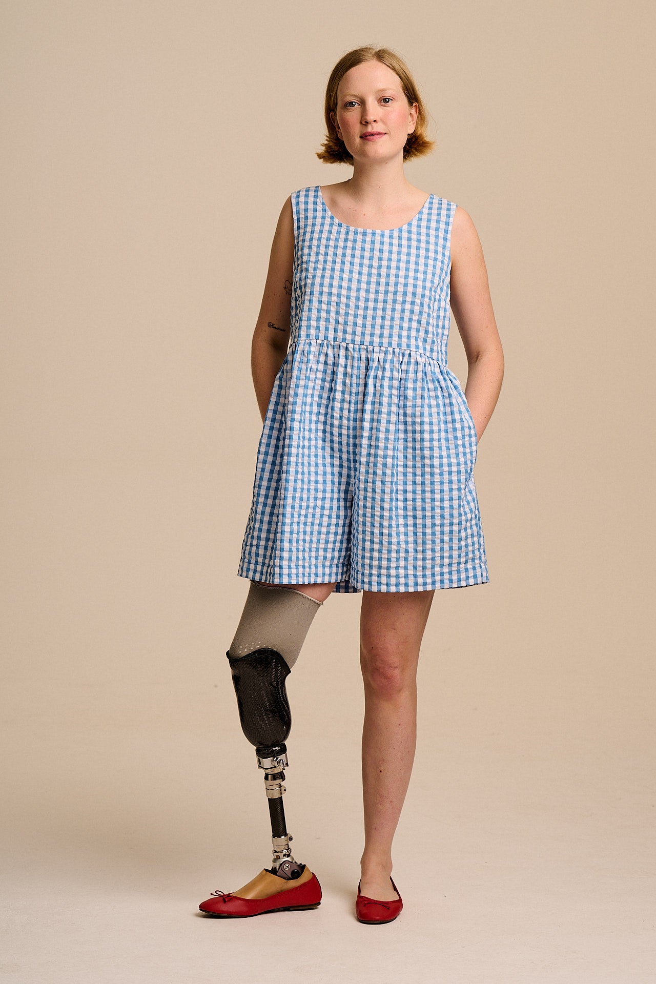 Alisa Cotton Playsuit Gingham