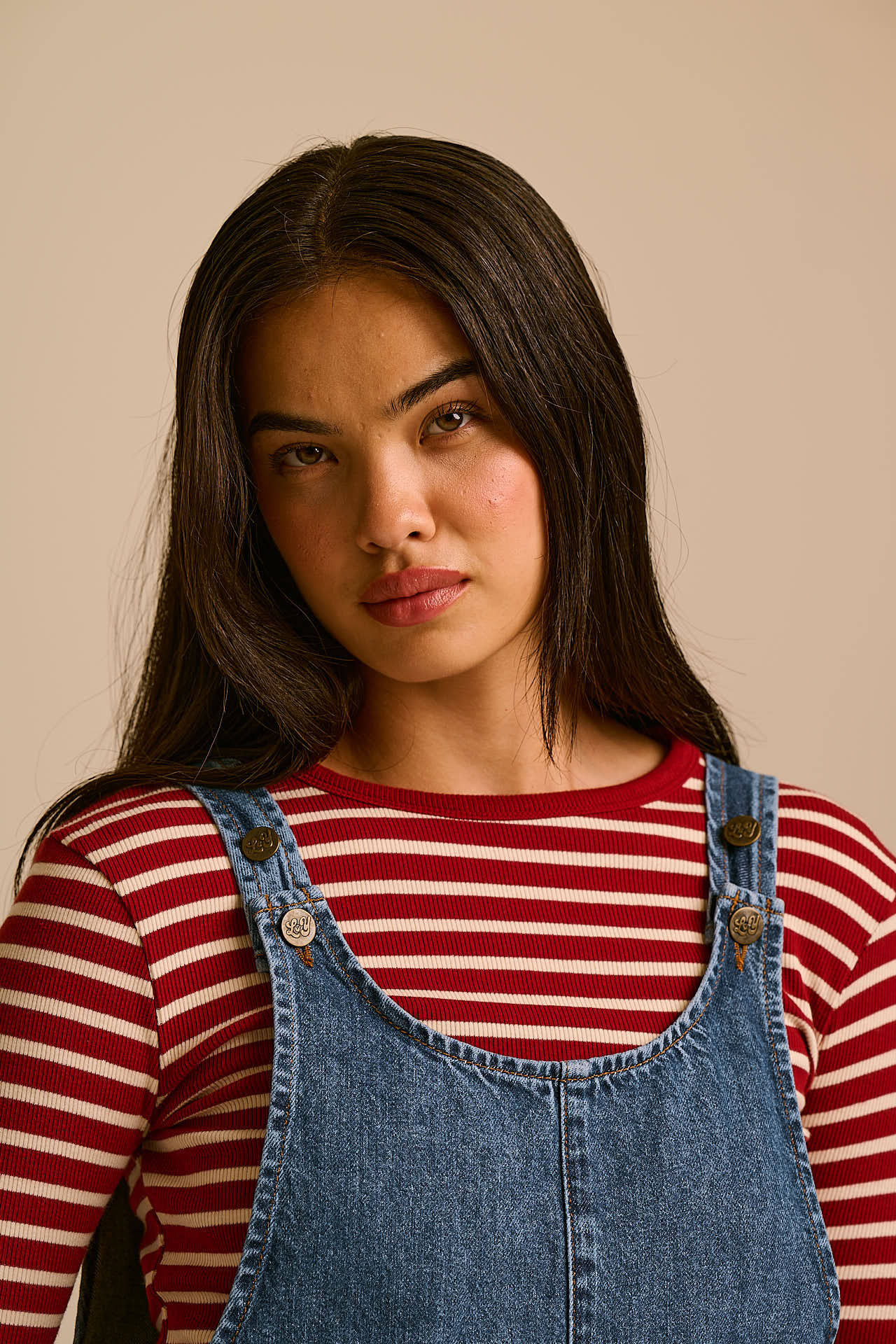 Ara - Denim Dungarees in New Mid Wash