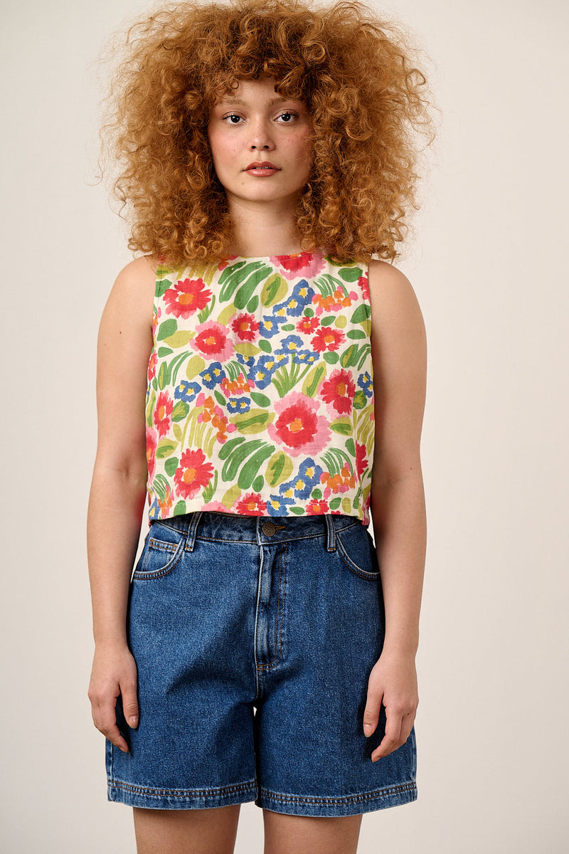 Arden - Cotton Shell Top in Ivory Marie