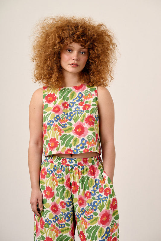 Arden - Cotton Shell Top in Ivory Marie