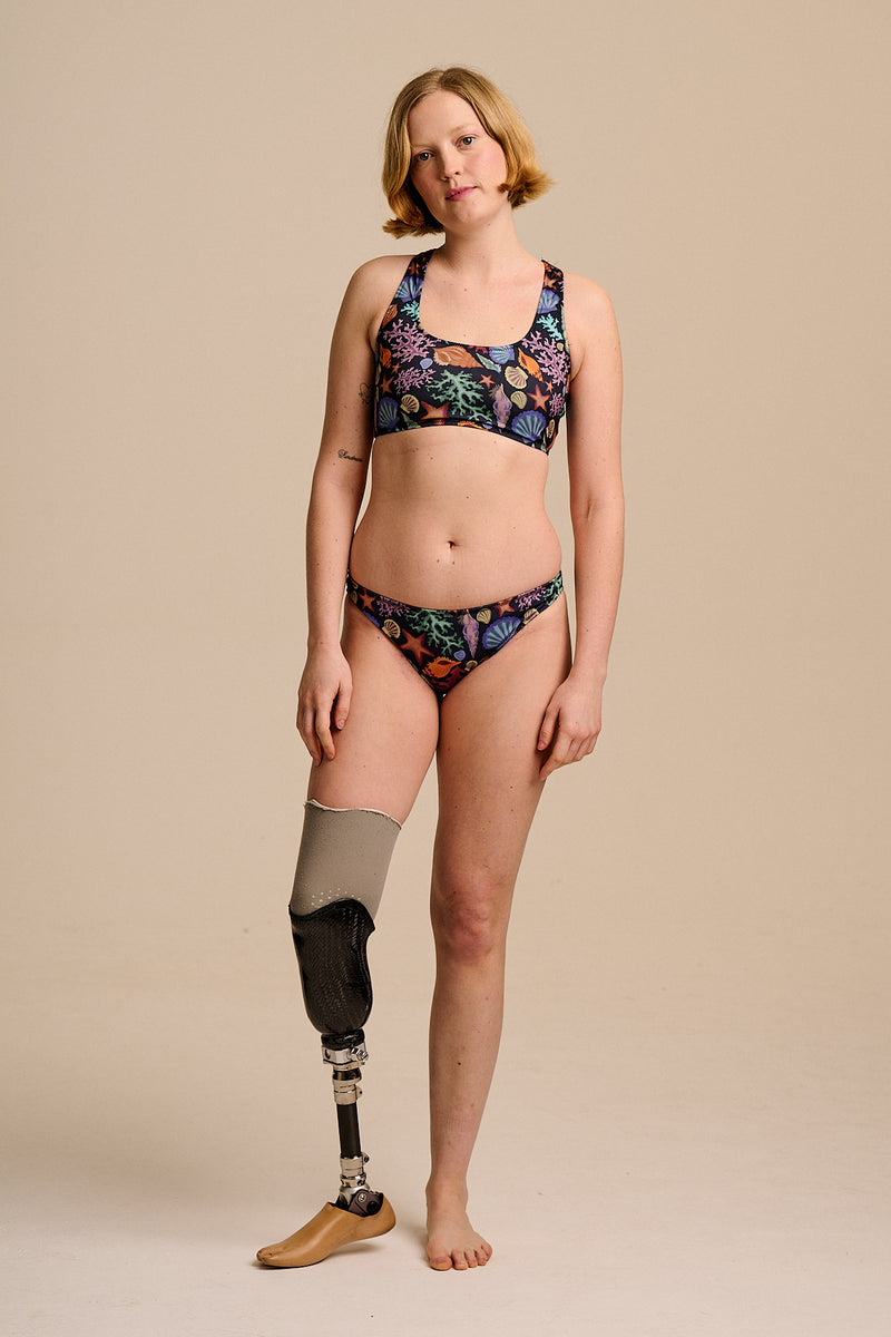 Aria - Low Rise Bikini Bottoms in Shell Print