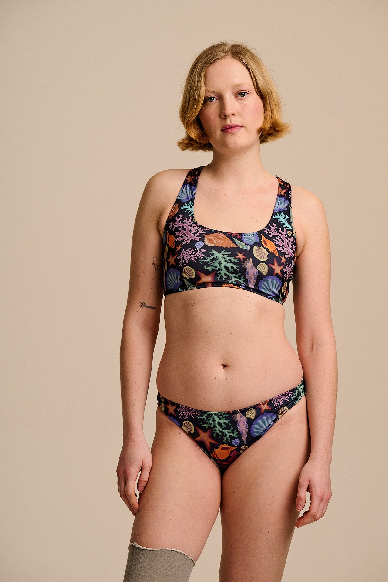 Aria - Low Rise Bikini Bottoms in Shell Print