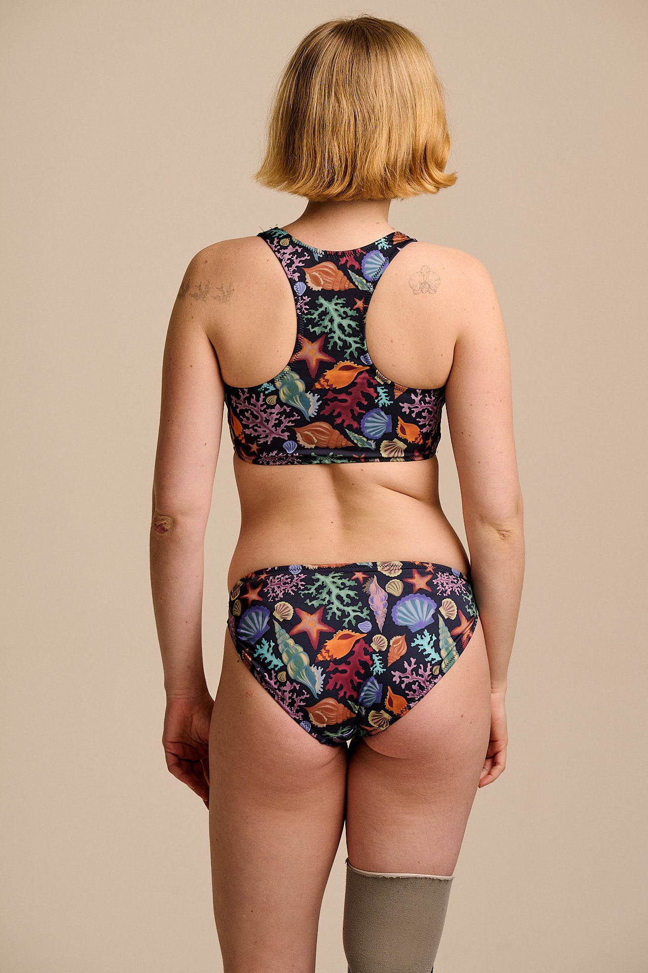 Aria - Low Rise Bikini Bottoms in Shell Print