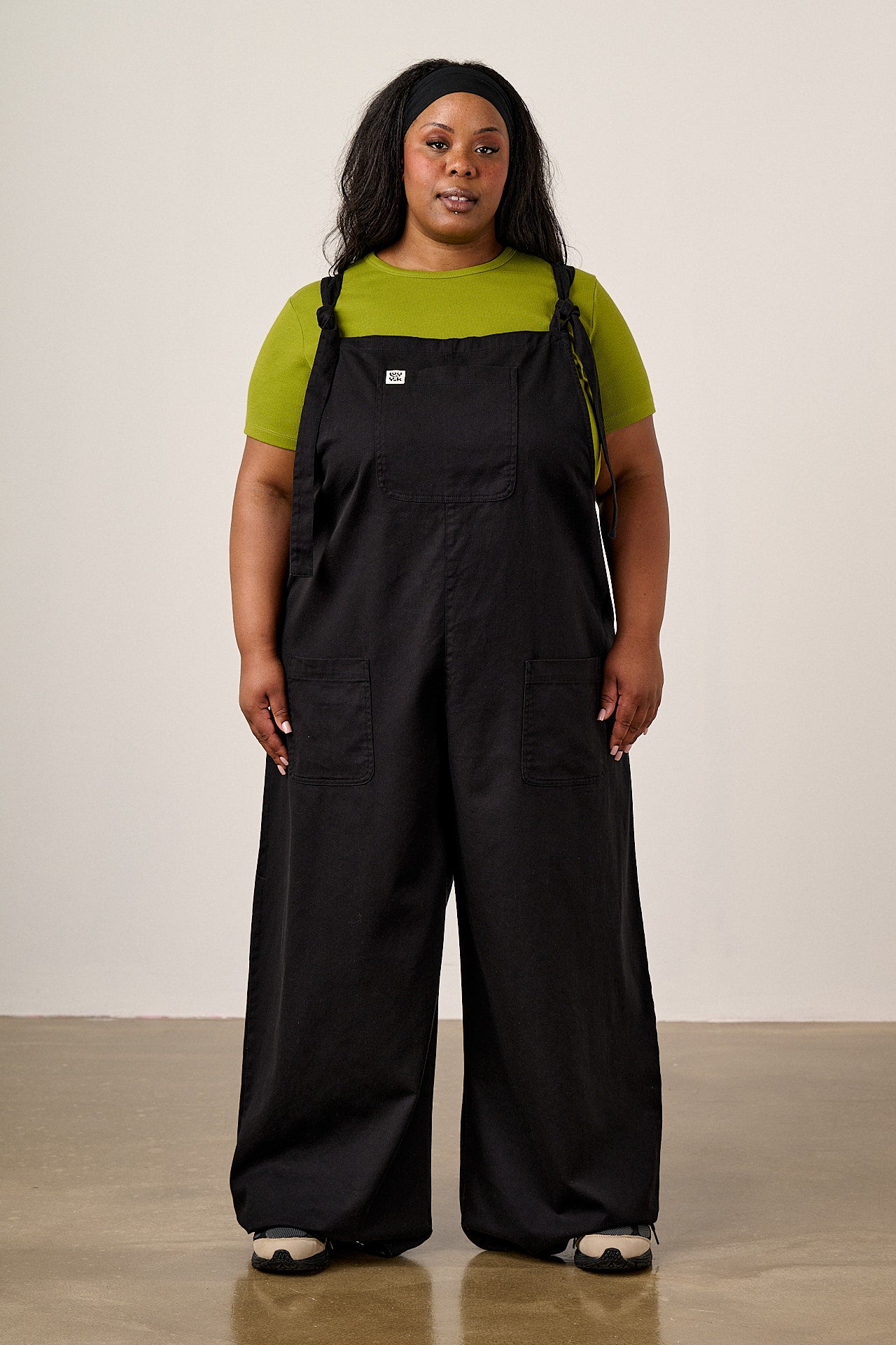 Arlo - Cotton Wide Leg Dungarees in Black – Lucy & Yak