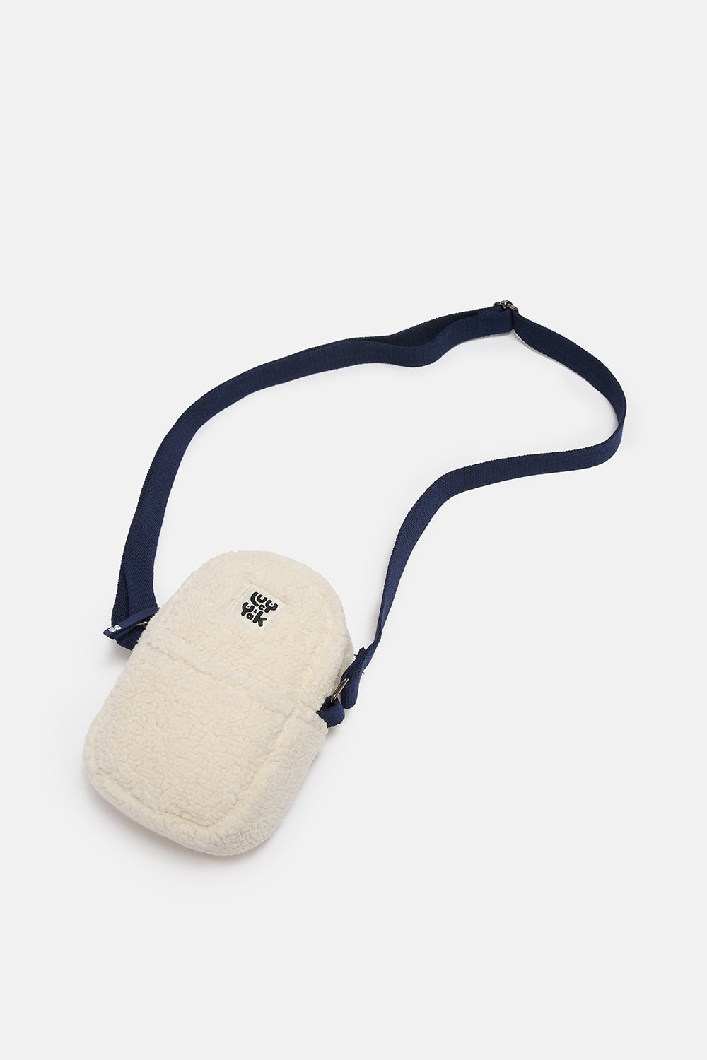 Brady - Borg Crossbody Bag in Cream