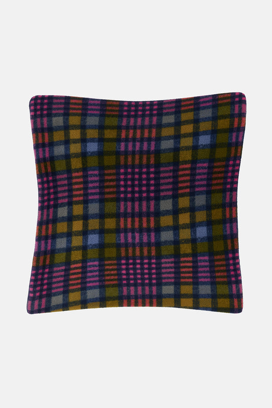 Bruna - Cushion Cover in Purple Grunge Check