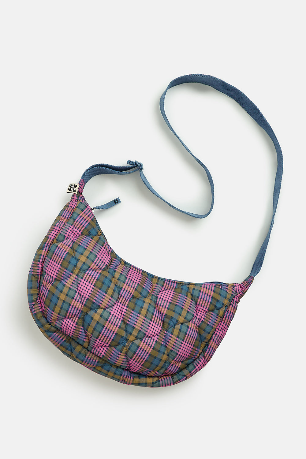 Bryony - Crossbody Bag in Purple Grunge Check