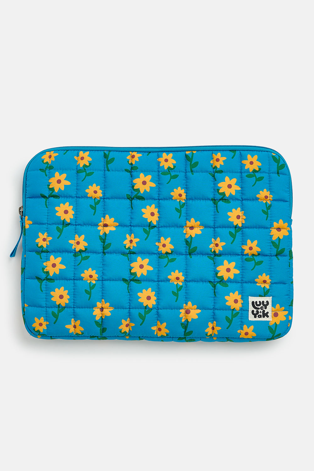 Emelien - 13" Laptop Case in Blue Sunflower Print