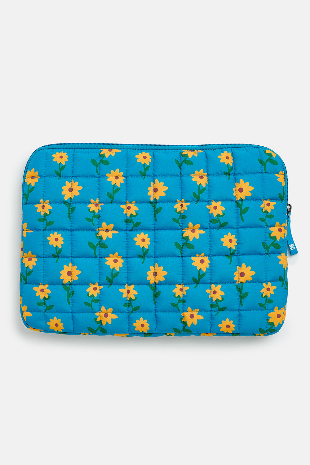 Emelien - 13" Laptop Case in Blue Sunflower Print