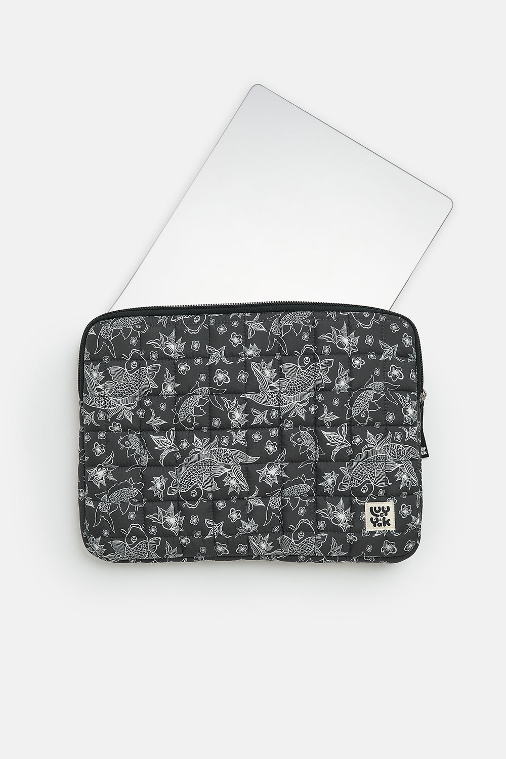 Emelien - 13" Laptop Case in Black Koi Print