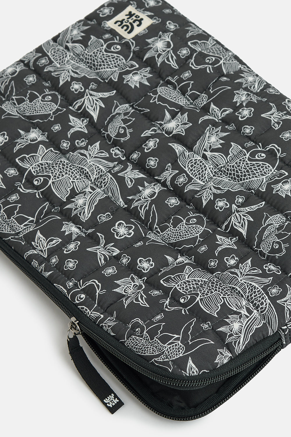 Emelien - 13" Laptop Case in Black Koi Print