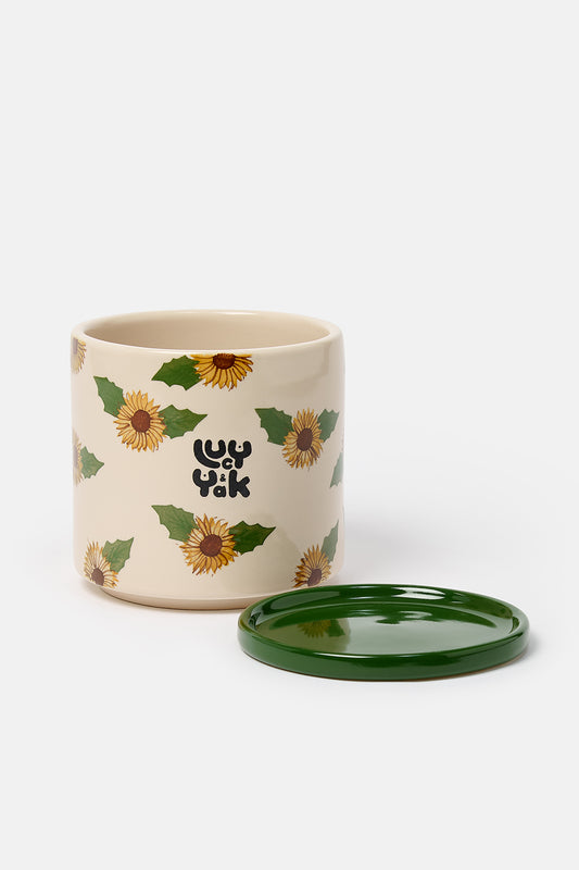 Fern - Ceramic Plant Pot in Ecru Sunflower