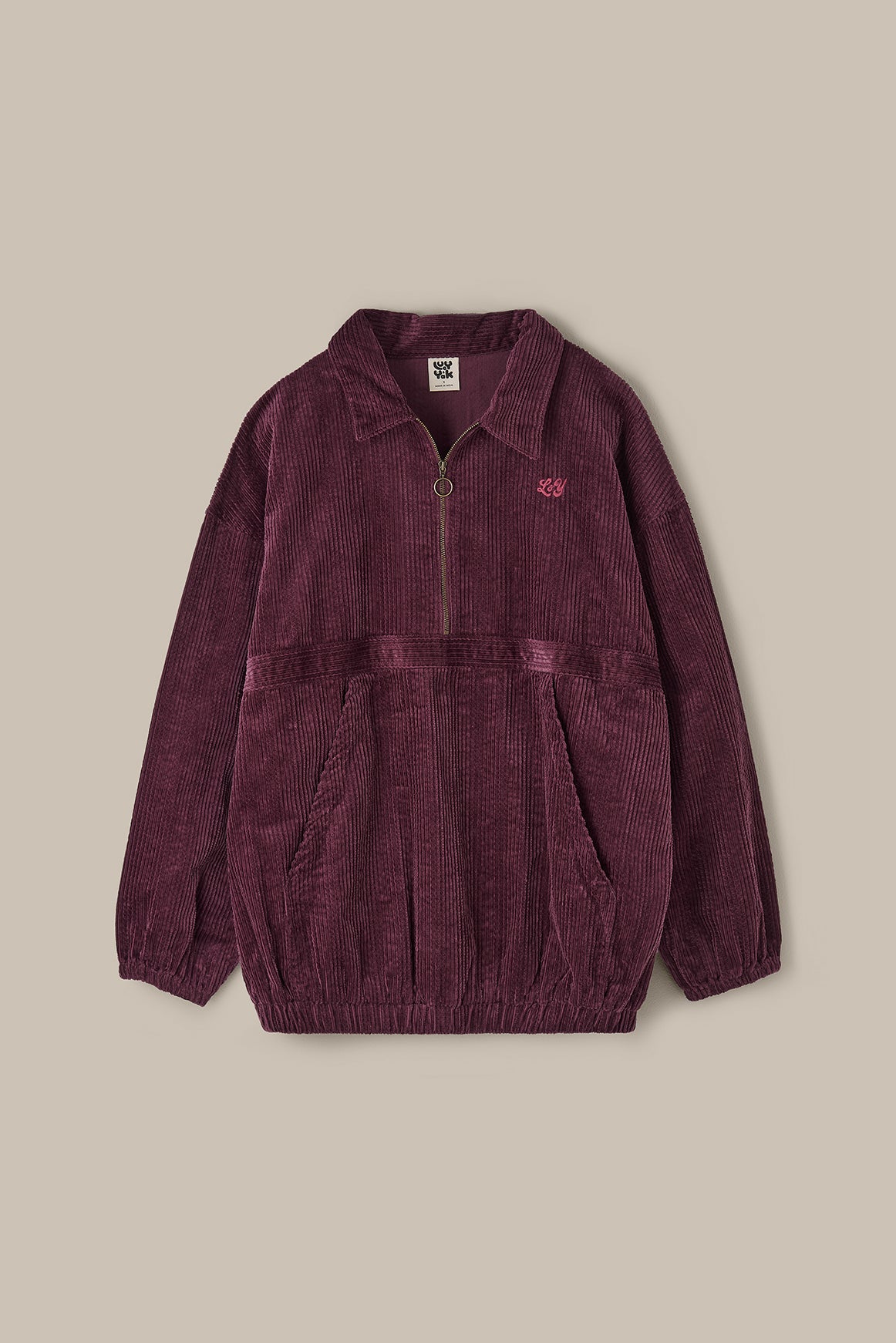 Hiezu - Corduroy Jacket in Burgundy