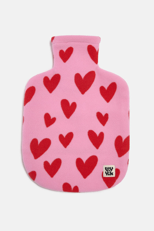 Caleb - Fleece Hot Water Bottle Cover in Cupid