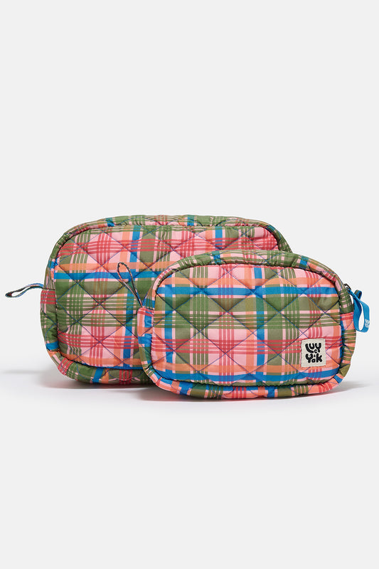 Amaliah - Washbag in Kitchen Check Print