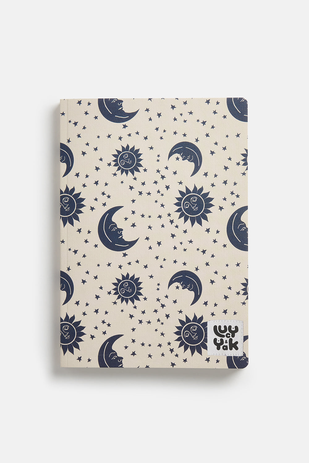 Nori - Notebook in Navy & Ecru Celestial Print