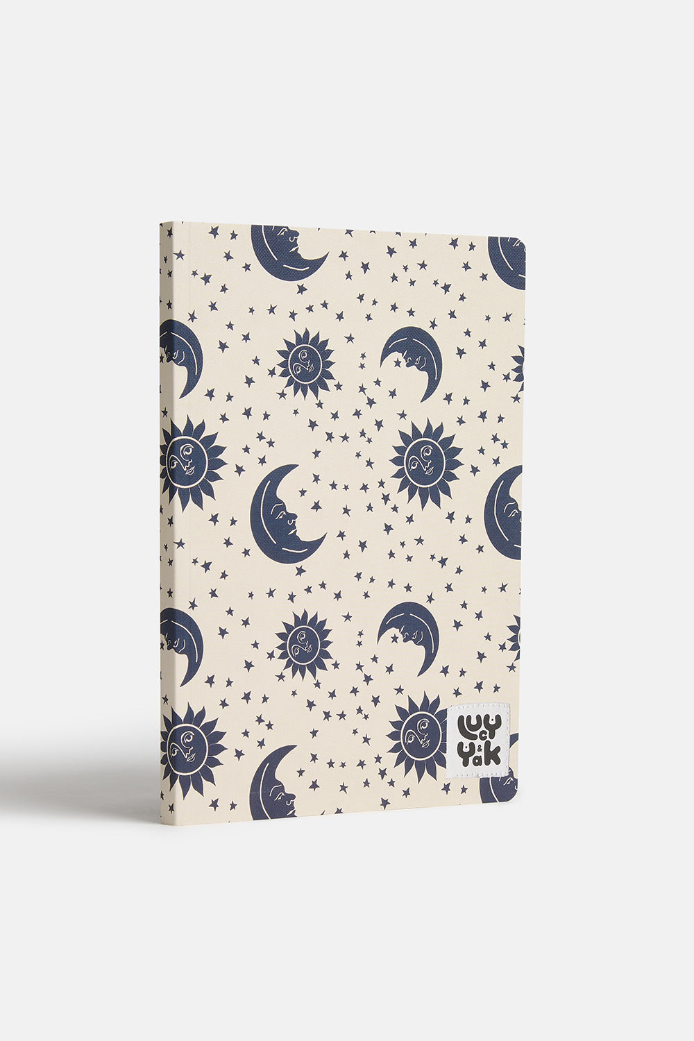 Nori - Notebook in Navy & Ecru Celestial Print