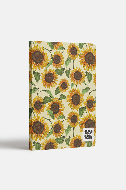 Nori - Notebook in Ecru Sunflower Print