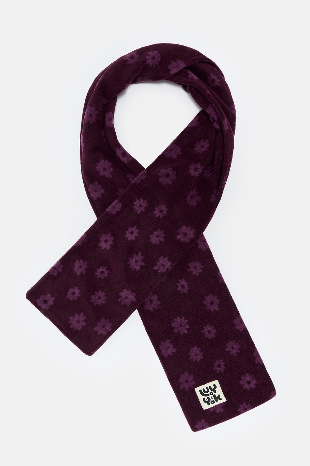Ola - Polar Fleece Scarf in Purple Delano Floral Print