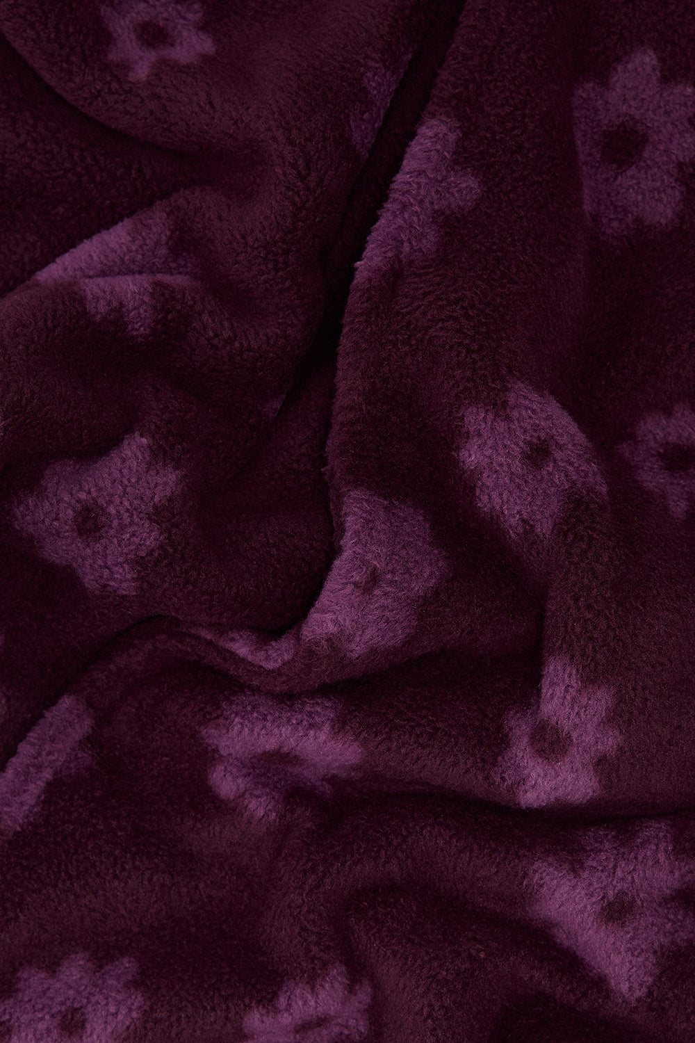 Ola - Polar Fleece Scarf in Purple Delano Floral Print