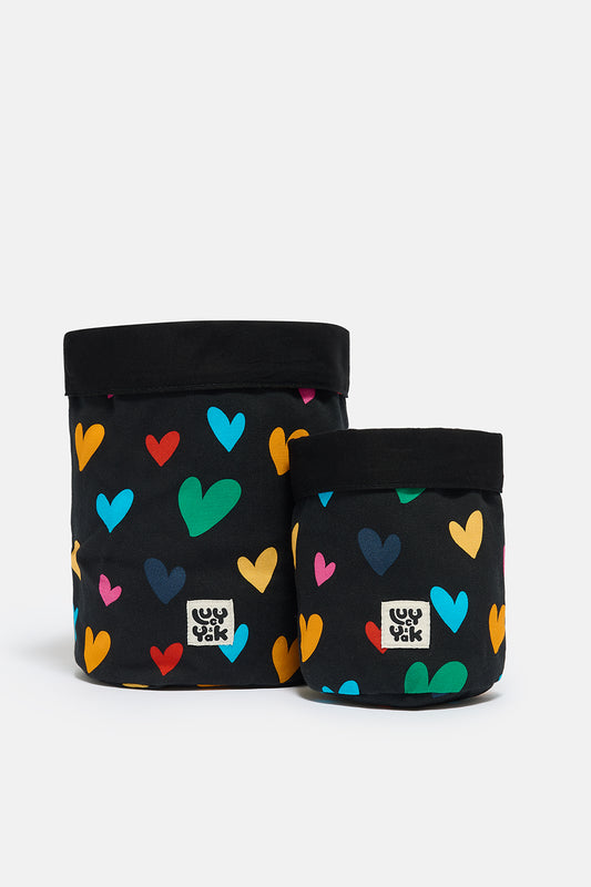 Runa - Plant Pot Covers in Cotton Multi Cupid (2 Pack)