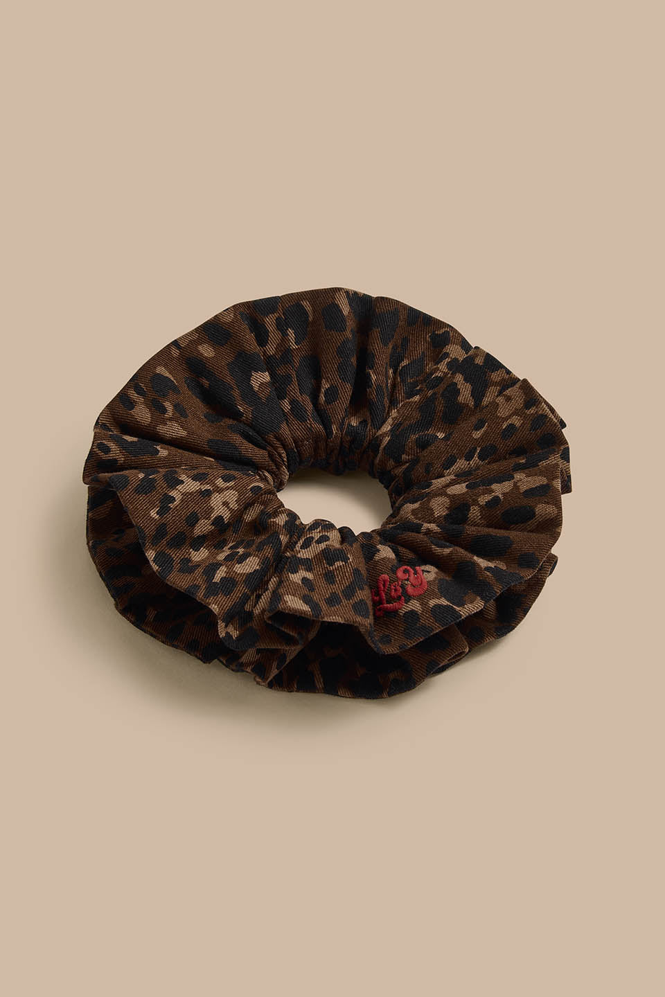 Anya - Double Layered Scrunchie in Animal Print