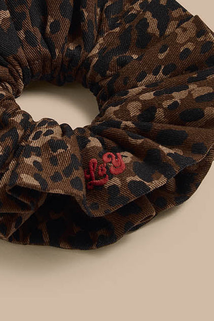 Anya - Double Layered Scrunchie in Animal Print