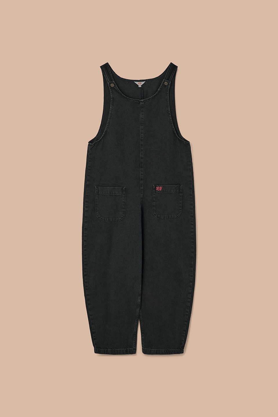 Ara - Denim Dungarees in Washed Black