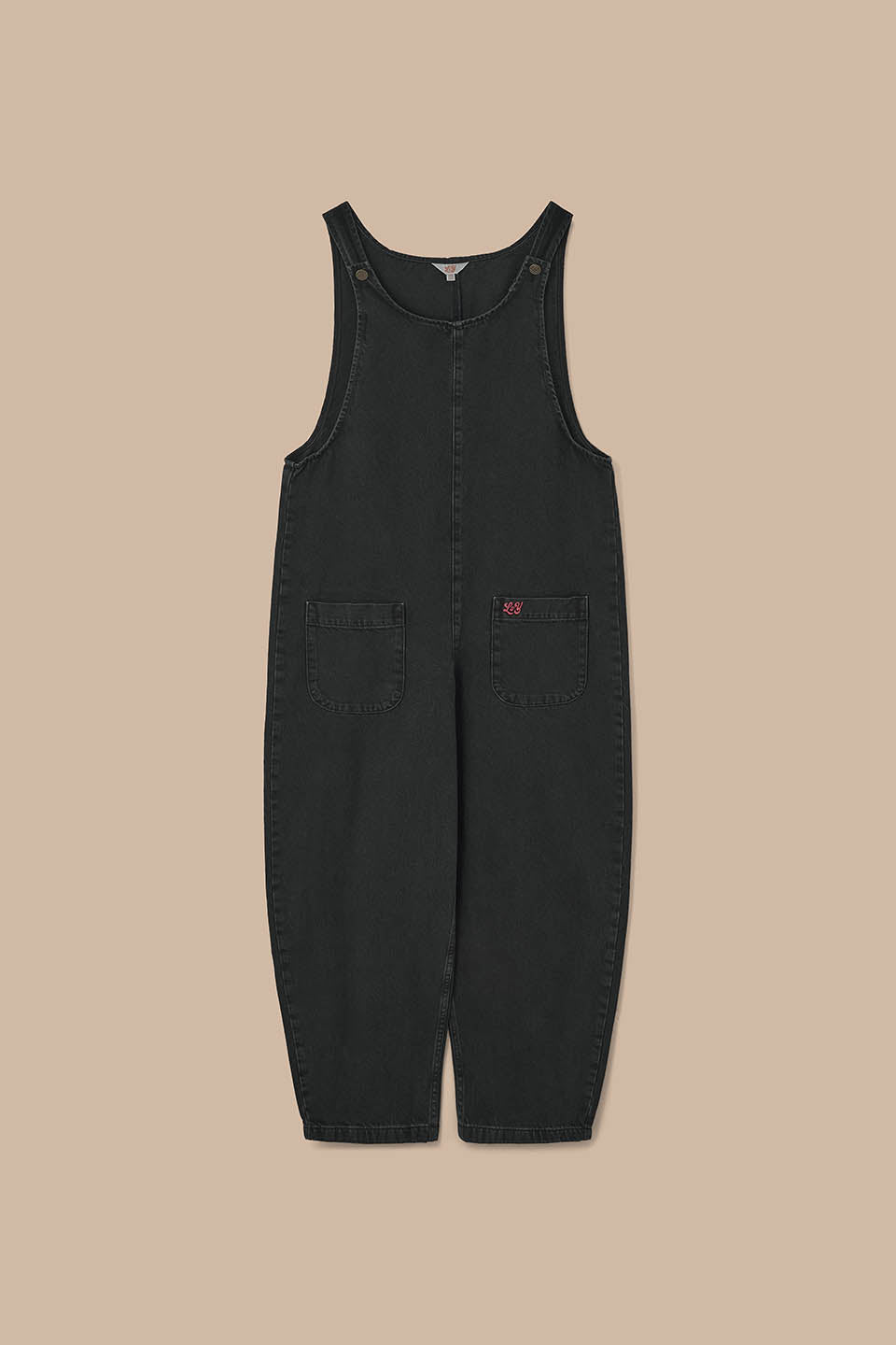 Ara - Denim Dungarees in Washed Black