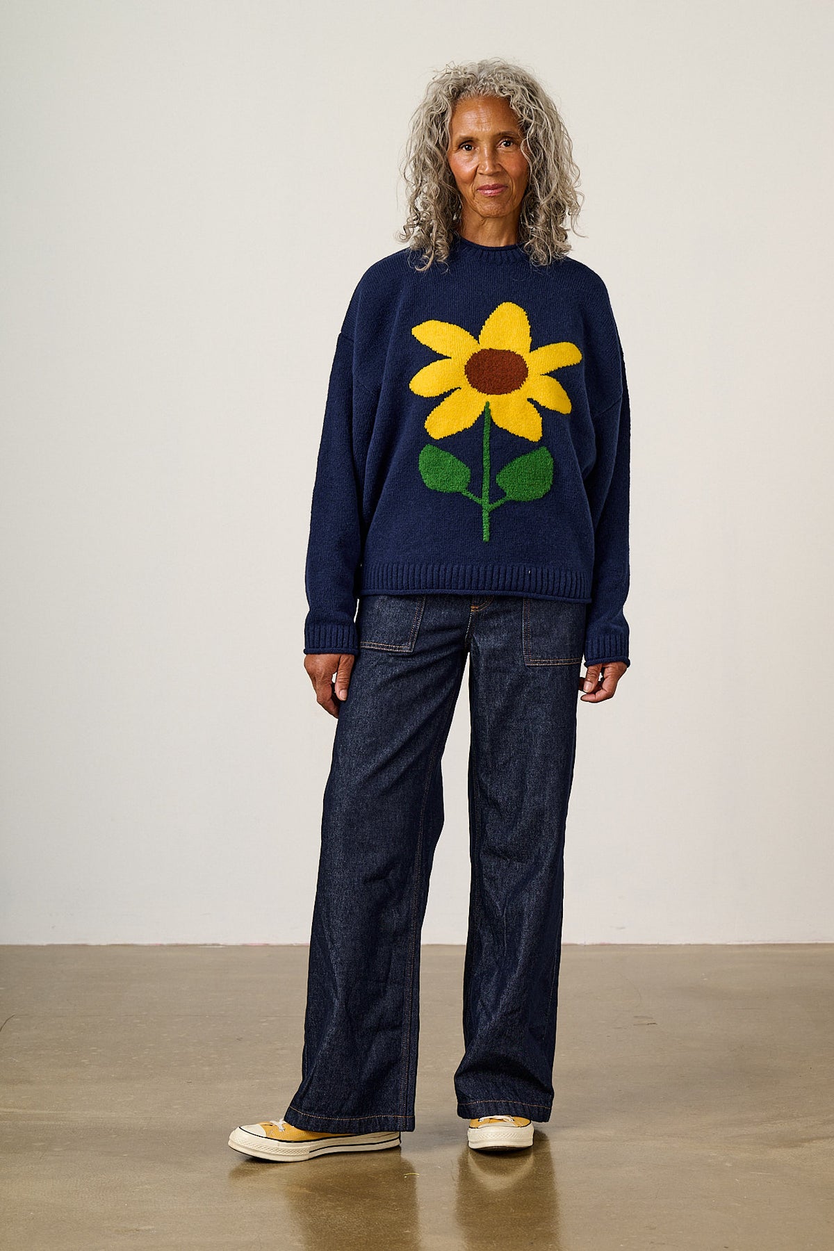 Areum - Oversized Knitted Jumper in Sunflower