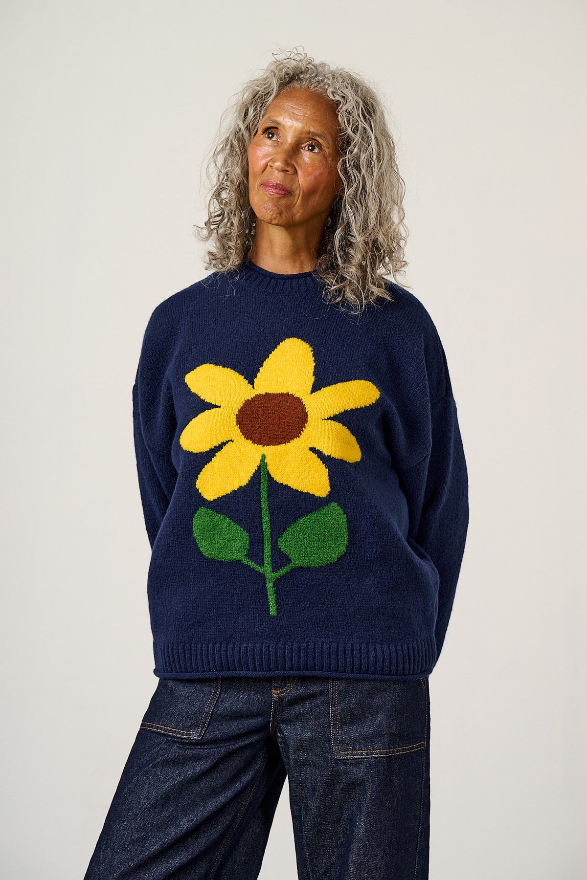 Areum - Oversized Knitted Jumper in Sunflower