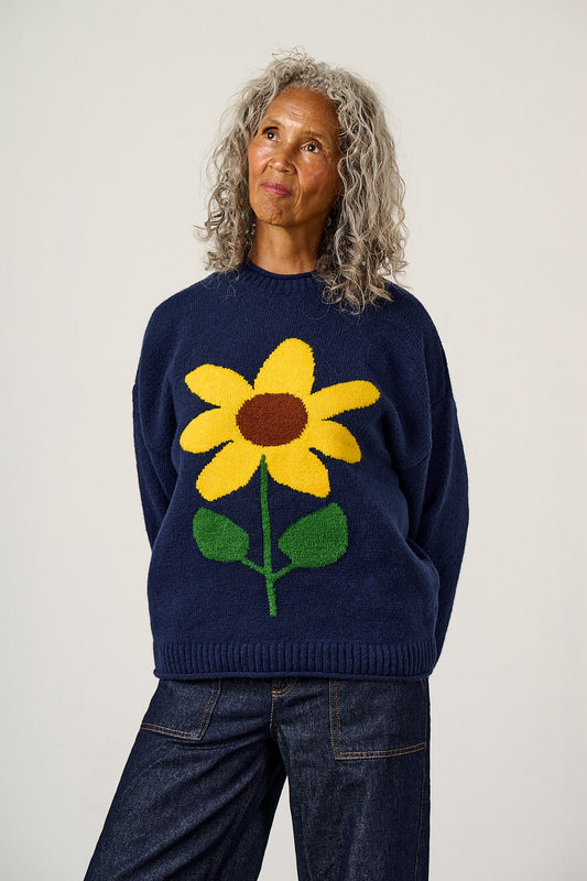 Areum - Oversized Knitted Jumper in Sunflower