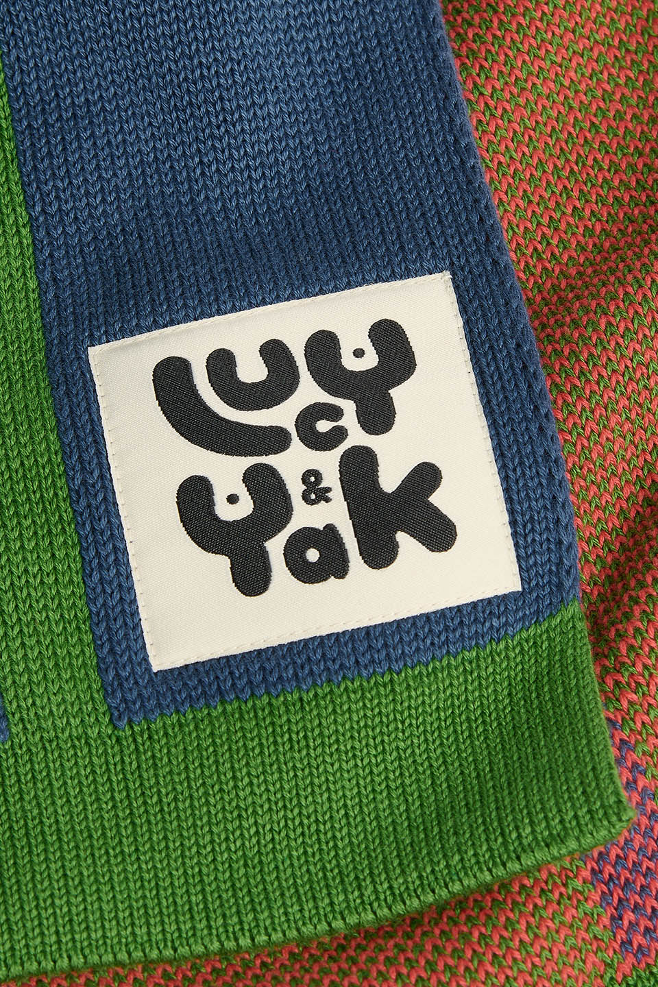 Aroha - Organic Cotton Knitted Scarf in Blue Tulip Floral