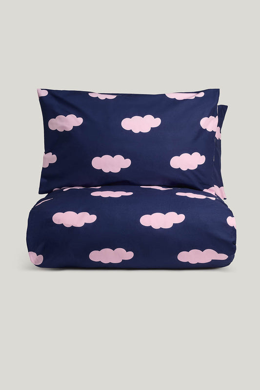 Yolanda - Soft Cotton Duvet Cover Set in Cloud Double