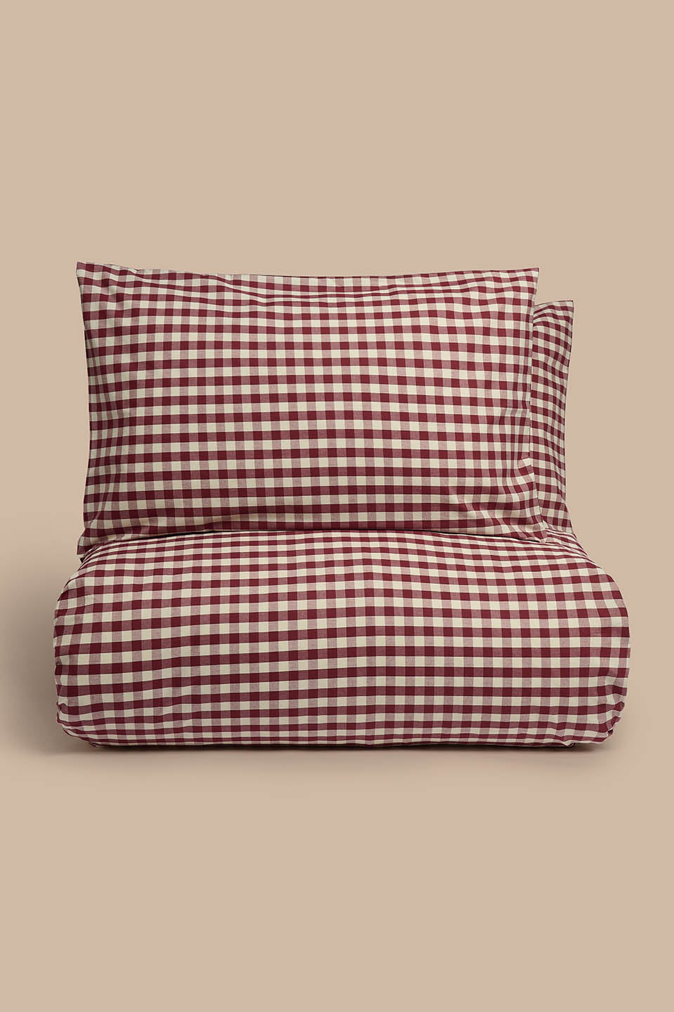 Yolanda - Duvet Cover Set in Red Gingham