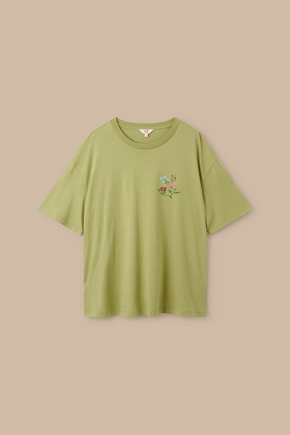 Benny - Oversized Cotton T-Shirt in Green Palace Floral